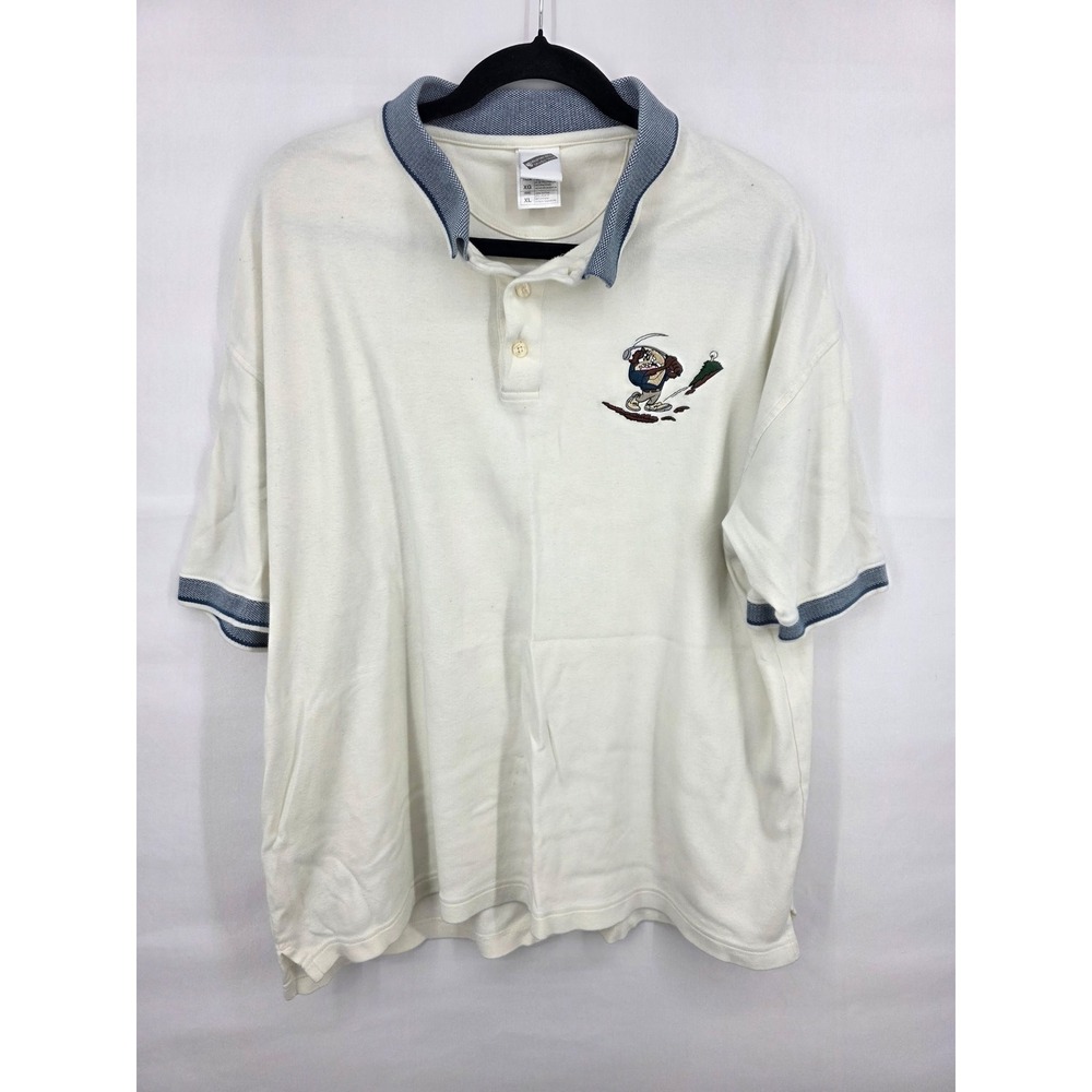Vintage 1999 Warner Bros Studio Store Taz Golf Polo Shirt Mens XL Looney Tunes